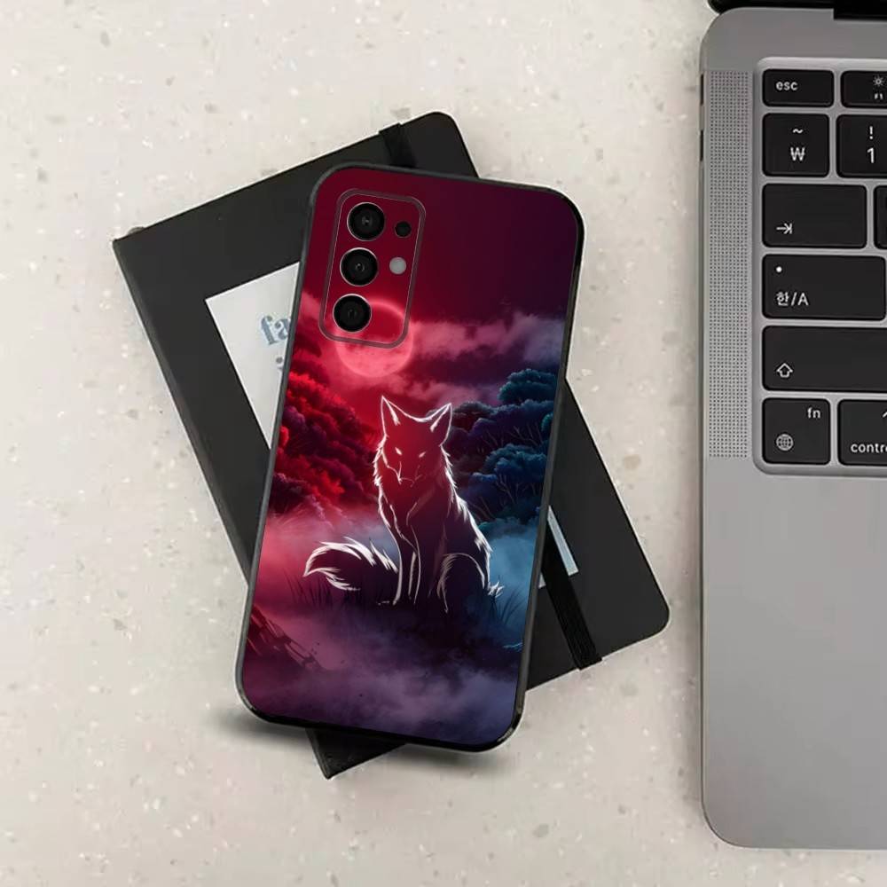 Cool Painting Art Fox Phone Case For Samsung Galaxy A73,31,32,72,41,J7,8,9,53,52,71,22,Note Soft Black Silicone Cover