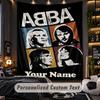 TapestryABBA Custom Name Text Personalized Wall Hanging Tapestry Home Wall Decor
