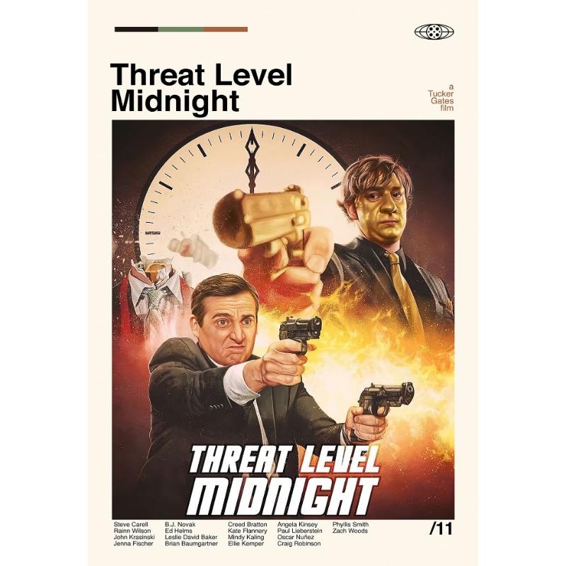 Постер к фильму «Угроза полуночи» Офис Майкл Скотт Холст Живопись Классическая Картина для Гостиной Домашний Декор