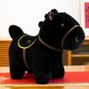 New Black Horse Plush Toy Pony Doll Ragdoll Zodiac Year of the Horse Mascot Home Ornament
