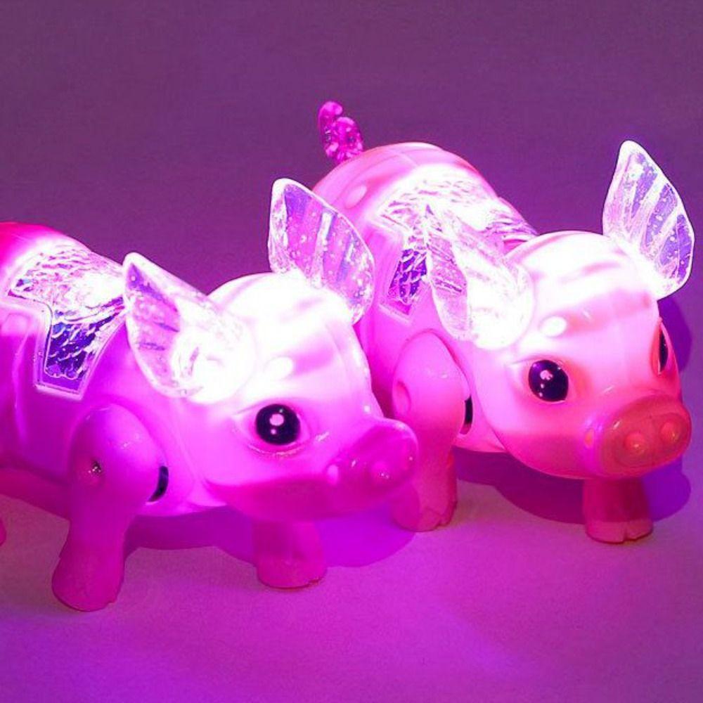 Batteries Powered Music Walking Pig Action Figure Toys Interactive Toys  Music   Baby Kids Pets