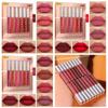 Lip Palette Velvet Matte Lipstick Long-lasting Non-Stick Liquid Lip Gloss 6 Piece Box Set, 6Pcs Green Color, 6 Pieces