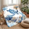 Ocean Life Adventure 40 Theme blanket Lightweight Warm Flannel Blanket Decorative Throw Blanket for Home Decoration