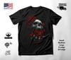 Skull Red Roses Bone Hand T-Shirt Black Unisex S-2XL