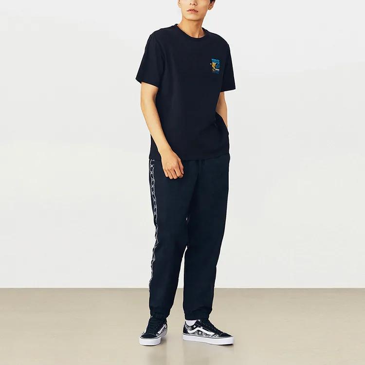Vans T-Shirts Unisex Black Crew Neck Moderate Straight Fit (Unisex) T-Shirts VN0A54K4BLK