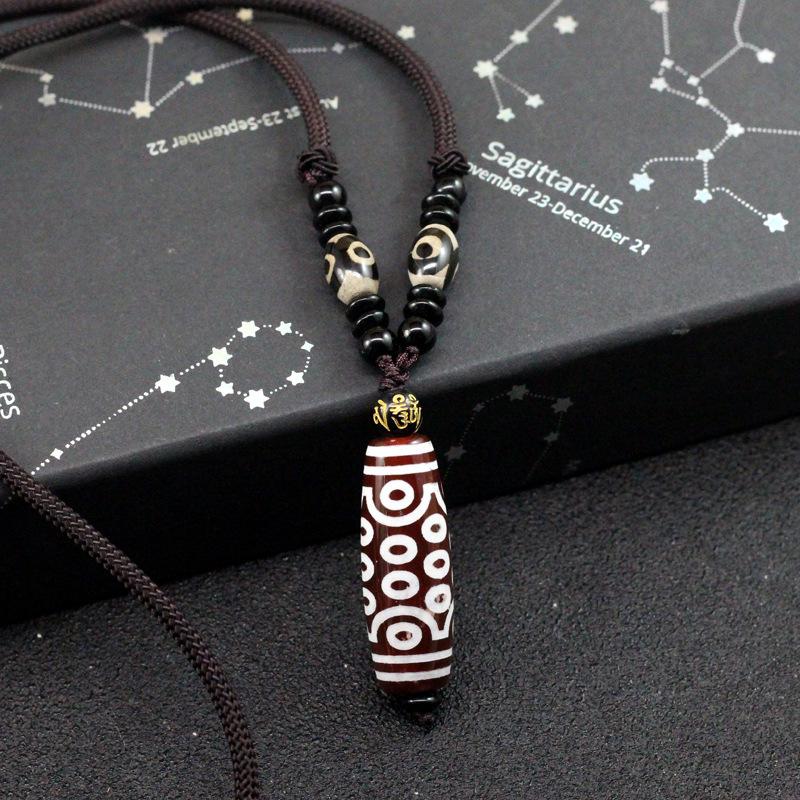 Ожерелье из девяти глазных бусин неба Xizang этнический стиль подвеска из неба универсальная