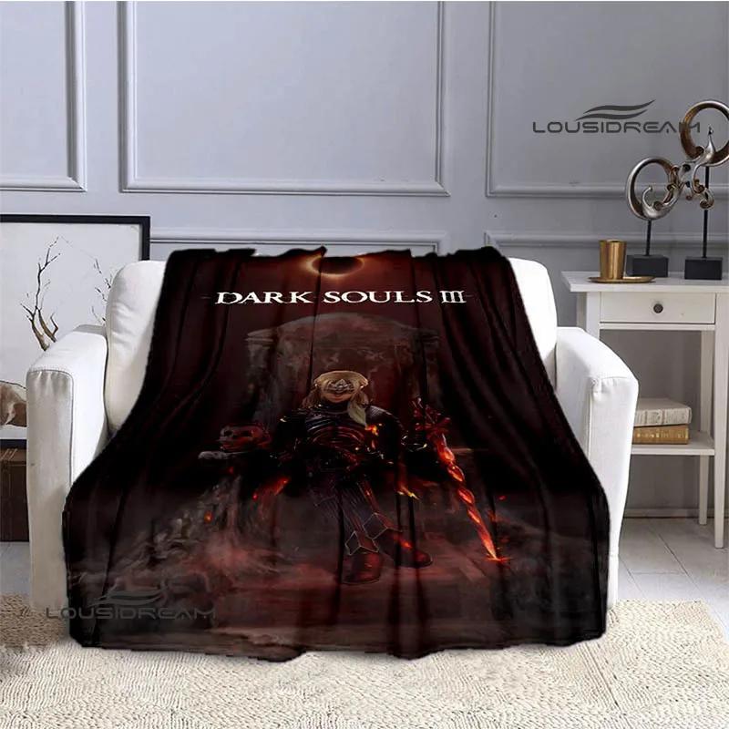3D Пледы с принтом игры D-Dark Souls Теплый Плед Мягкий и Удобный Домашний Плед для Путешествий Плед для Кровати Плед для Пикника Подарок на День Рождения