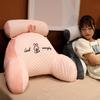 Bed Rest Reading Pillow with Arm Support Cartoon Print Detachable Backrest Support Sofa Couch Pillow Cushion
