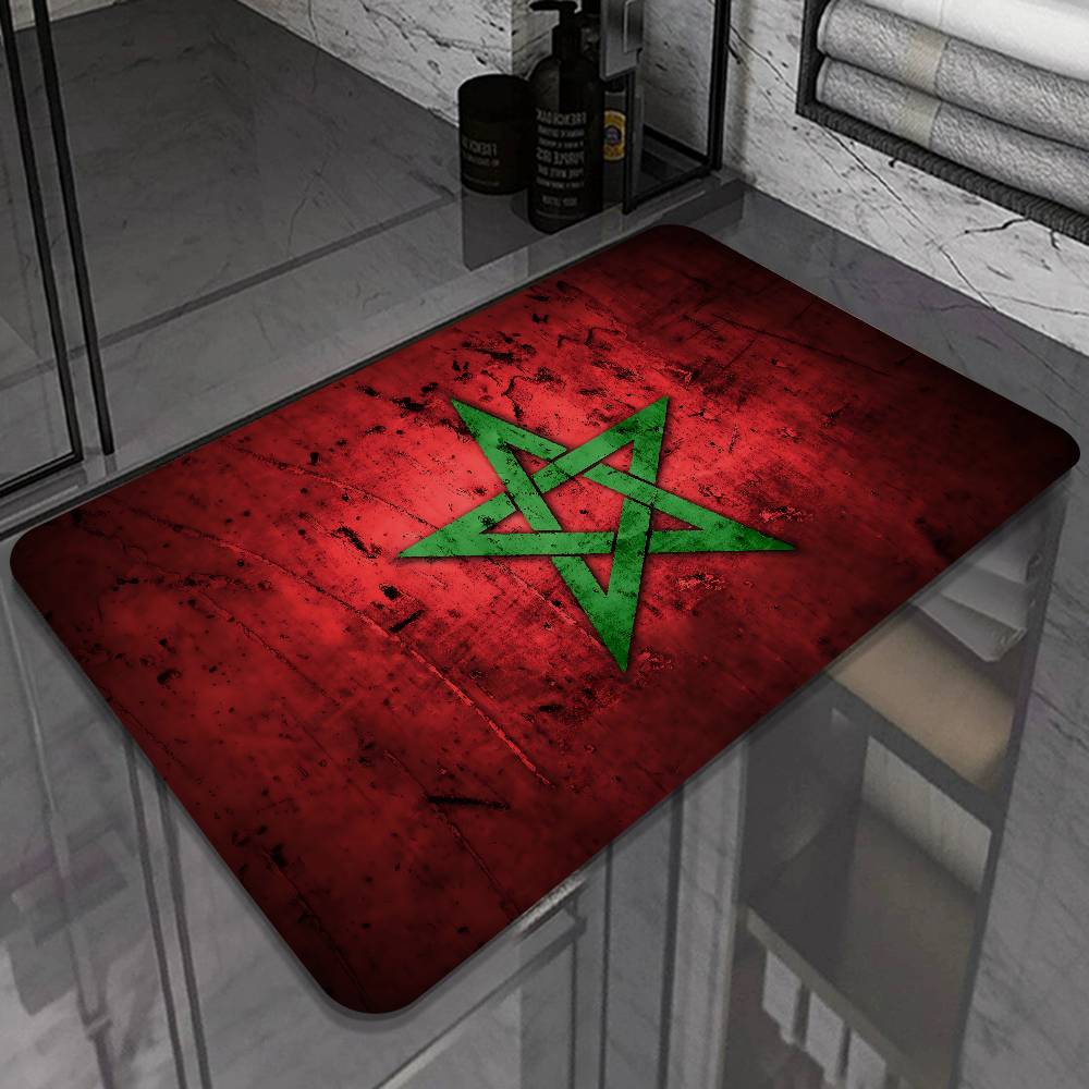 Popular M-Morocco F-Flag Floor Mat Cheaper Anti-slip Modern Living Room Balcony Printed Bedside Mats