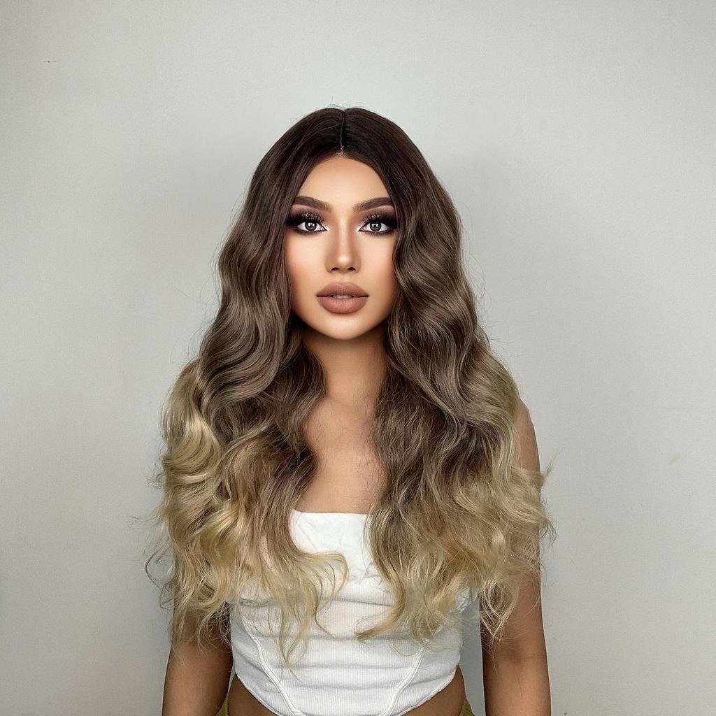 Женские волосы 62 см, светло-коричневые длинные вьющиеся волосы, Т-образные передние кружева, сетка для волос розового цвета, головные уборы, парики из чистой ручной работы, парик из кружева, парик канекалон