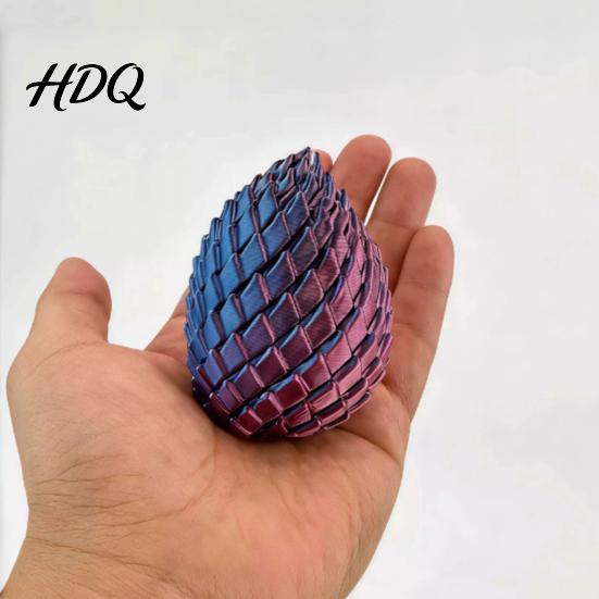 Focus Fidget Toy 3D Printed Twisting Egg Stress Relief Spiral Articulated Rotating Spinner Desk Easter Basket Stuffers Party Favors