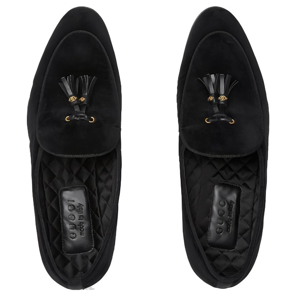 GUCCI Double G-detail Velvet Loafers 771086 FACL8 1000