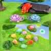 24 Pcs Mini Turtle Figurines Luminous Resin Turtle Ornaments Glow-in-the-dark Turtle Miniatures for Fairy Garden DIY Crafts Moss Micro Landscape