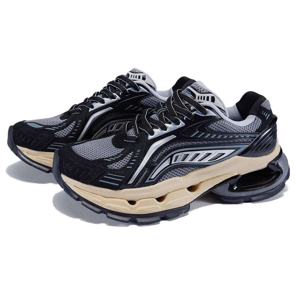 Li Ning Furious Rider BOW Нескользящие Низкие Беговые Кроссовки Мужские Серые AZGT067-1