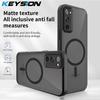 KEYSION Магнитный чехол для телефона Samsung S20 FE S21 FE Силикон+ПК Матовый Полупрозрачный Прозрачный Противоударный Чехол для Galaxy S21 S20 FE 5G