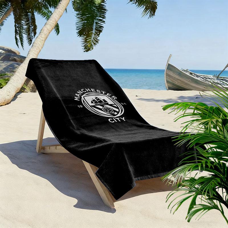 Wild MCFC Victory Print Beach Towel, Large Soft Quick Dry Towel for Beach Camping Swimming