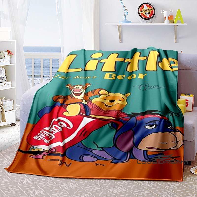 Pooh Bear Cartoon Pattern Blanket, Suitable for Sofas, Bedrooms, Offices, Naps, and The Perfect Gift.