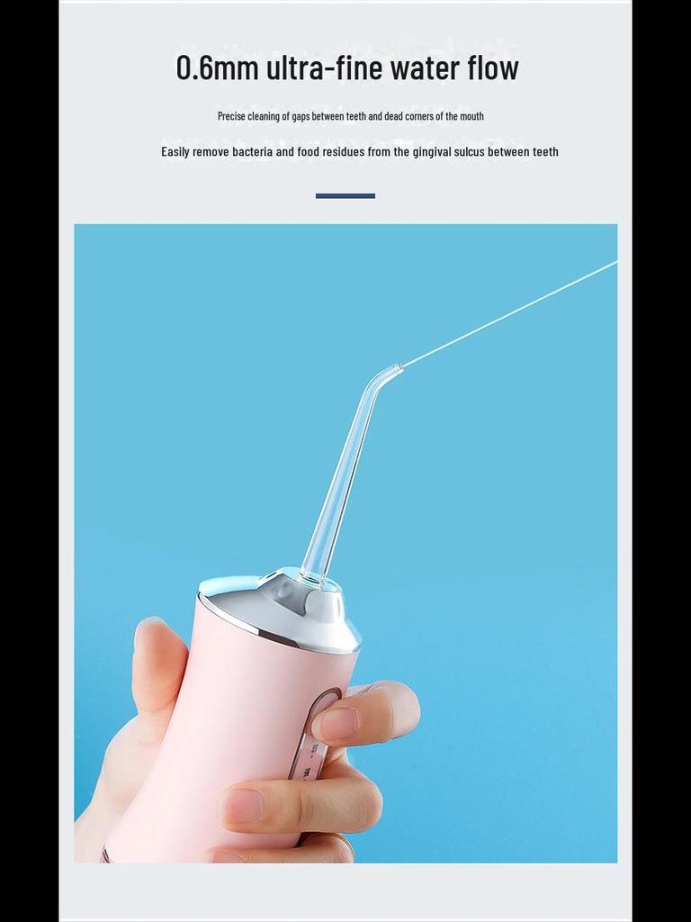 Умный электрический ирригатор: Портативный очиститель зубов с фиолетовой подсветкой, водонепроницаемый, для устранения неприятного запаха изо рта и отбеливания