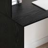 Desk with Shelf Black Oak Effect 102 x 50 x 124 cm
