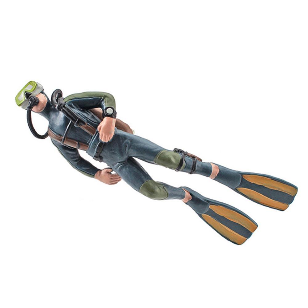 PVC Diver Model Blue Orange Simulation Doll Cool Science Fiction Figure  Children Gifts