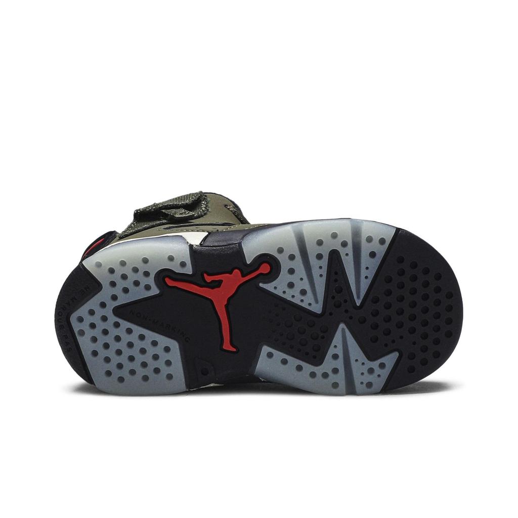 Air Jordan 6 Retro Toddler 'Olive' (Unisex) Medium Olive / Black / Sail / Univeristy Red Toddler Shoes CQ3567 200