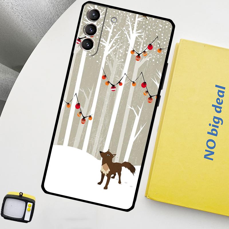 Зимняя Лиса Лисы Чехол для Телефона Для Samsung Galaxy S25 Ultra S20 S21 S22 S23 Plus S9 S10 S25 FE S24 Ultra Чехол
