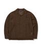 PENFIELD Flower Crochet Open Collar Shirt Dark Brown_Fs1Wr15U
