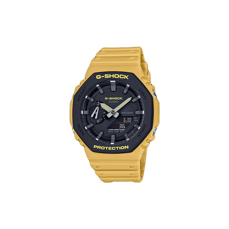 Casio Серия с двойным дисплеем LCD/Стрелки Восьмиугольная Фермерский дом Дуб Брюс Ли Цветовое сочетание Уличный Ретро Водонепроницаемый Спортивный Кварцевый механизм GA-2110SU-9A