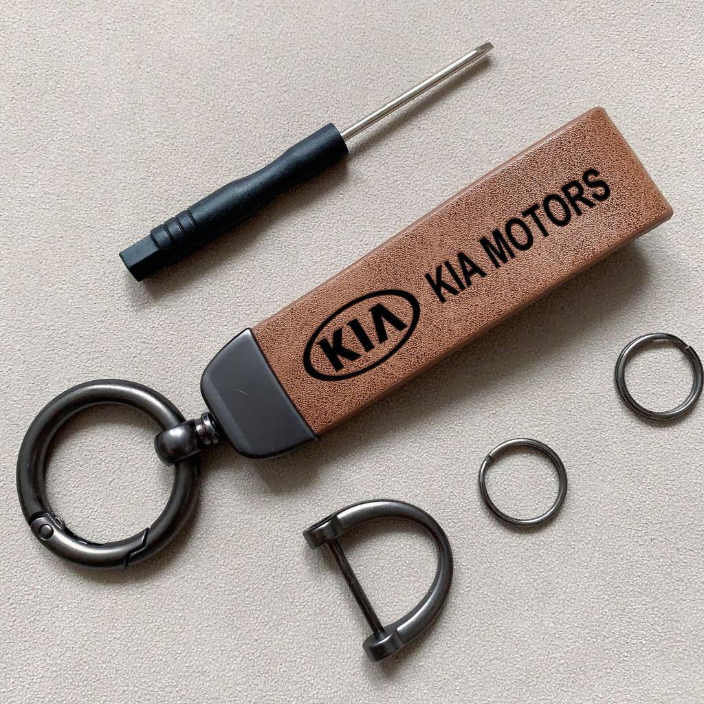 ZBAX1 Брелоки для ключей автомобиля Кожаные Брелок с Автомобильным Логотипом Аксессуары Для KIA EV6 Stinger RIO Sorento Picanto Ceed Borrego Syros K4 K5 Sonet