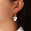 Creative Girl Cartoon Animal Cute Puppy Cat Asymmetrical Earrings Hairball Earrings Earrings Earrings Earrings Earrings Earrings Jewelry Earclips