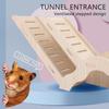 Exploring Hamster Wooden Tunnel Ladder Natural Hamsters Climbing Ladder Cage Accessories   Ferret