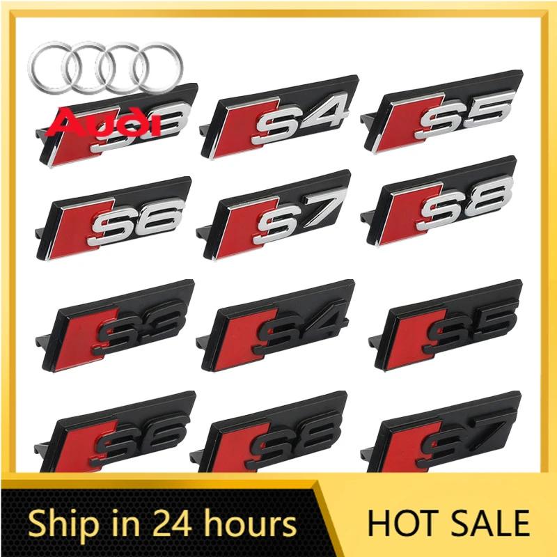 2026 Hot For qwe2 1pc For qwe2 4WD modified car emblem S3 S4 S5 S6 S7 S8 logo grille emblem modified qwe2 car logo buckle style