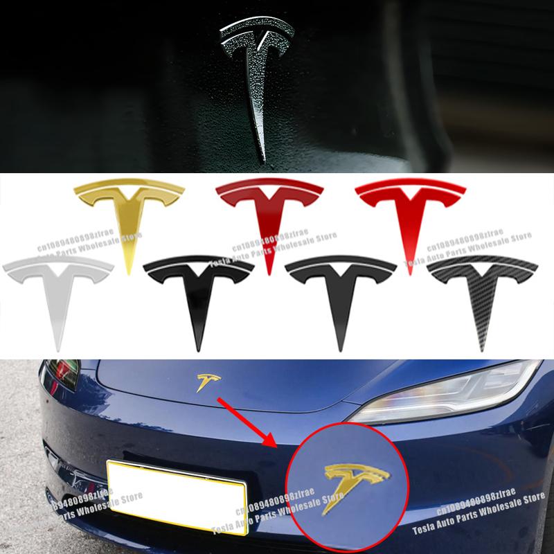 Для Tesla Model 3 Model Y Значок Логотипа Автомобиля Передняя Решетка Радиатора Автомобиля Задний Багажник Значок Наклейка На Переднюю Заднюю Дверь Багажника Авто Аксессуар