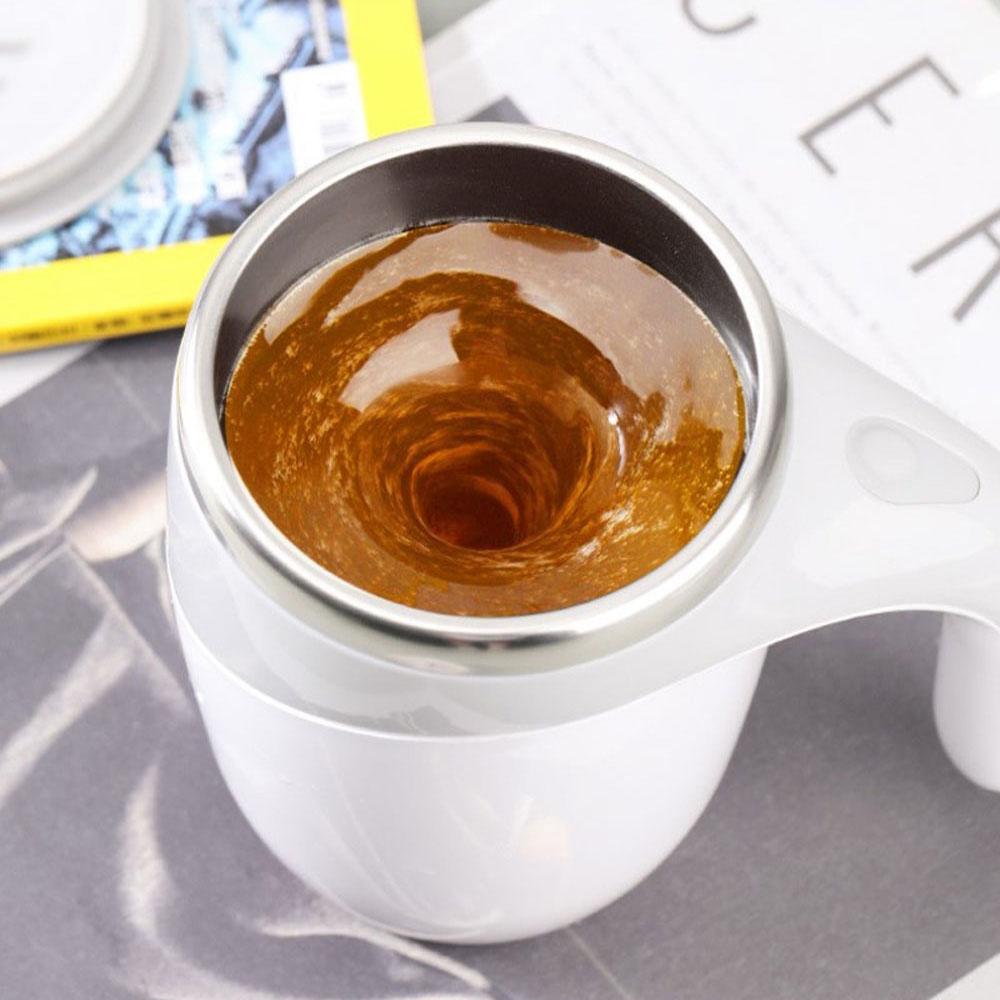 380ml Automatic Self Stirring Mug Coffee Milk Fruits Mixing Cup Electric Stainless Steel Lazy Rotating Mug Magnetic Stirring Cup.