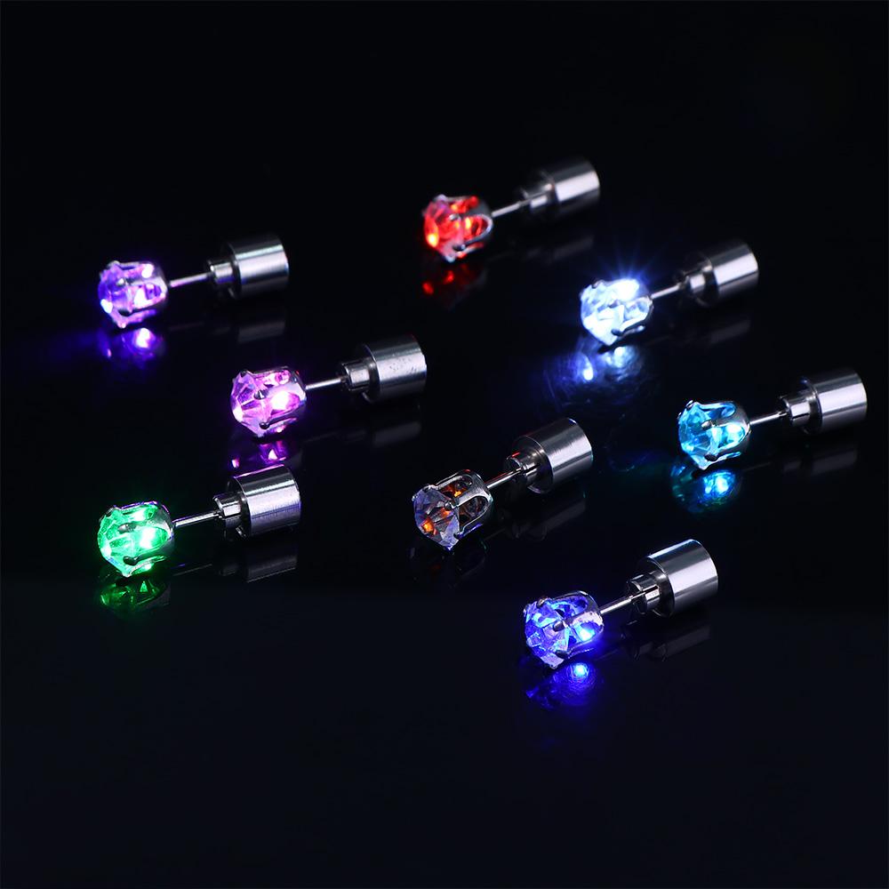DJ Dance Party Men Earrings Female Ear Studs Light Up Earrings Glow Earrings Earrings