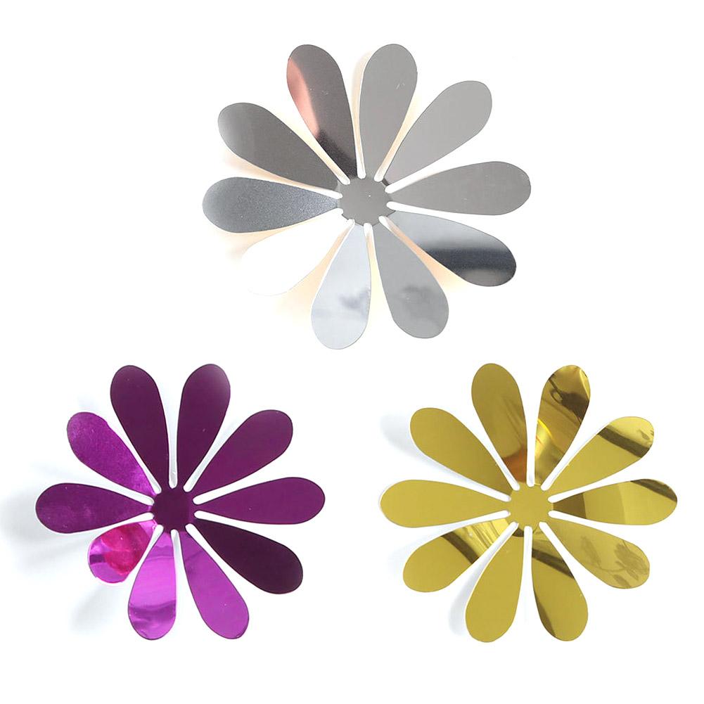 12 Pcs Holiday Wedding Market Three Dimensional Sun Flower Pattern Decoration Wall Sticker