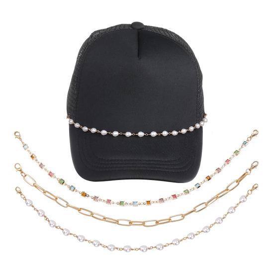 3 шт. Унисекс Цепочка для волос Богемный стиль Неправильные камни бирюзы Цветочный декор Шляпа