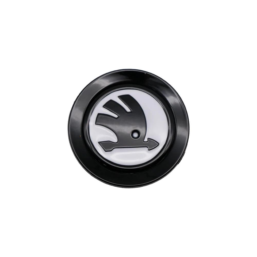 NADH5 Car Steering Wheel Badge Emblem Sticker Auto Interior Accessories For Skoda Yeti Kodiaq Octavia Karoq Kamiq Fabia Rapid Superb