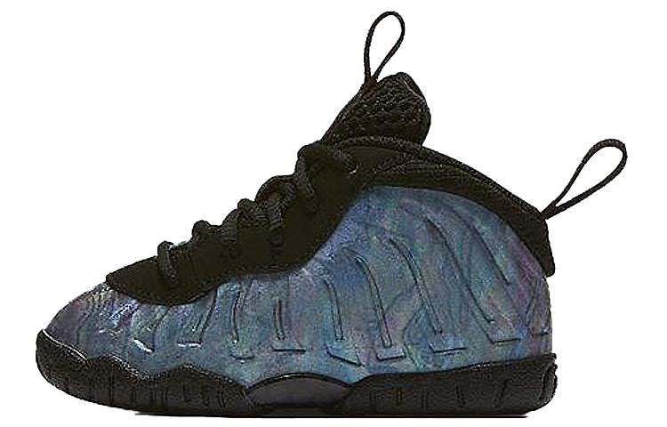 Nike Кроссовки Foamposite One PRM, устойчивые к скольжению и истиранию, средней высоты, для малышей, черные, разноцветные, для младенцев и малышей AO8038-009