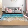 Ковер Морское 3D зрение Современное украшение гостиной Толстый короткий плюшевый коврик для зоны Детская спальня Игра Ползание Мат Большой ковер