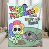 1 шт. Фланелевое одеяло Dandy & Pebble с принтом "Посади доброту", Мягкое уютное покрывало для кровати, дивана, путешествий и подарок для фанатов детей