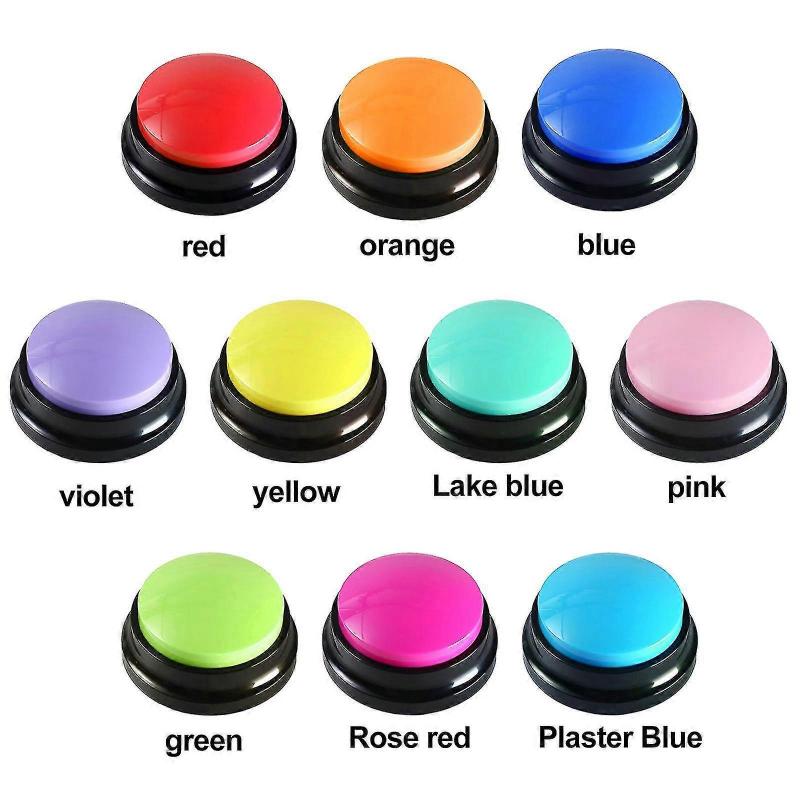 Recordable Talking Button 30 Seconds Voice Recording Button Pet Speech Training Buzzers