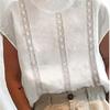 2023 Women's Cotton-Linen Lace Casual Shirt