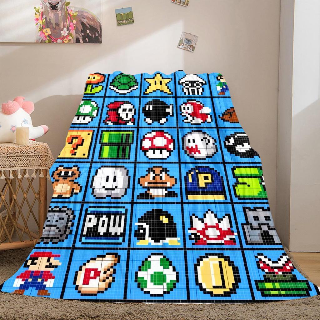 Classic Pixel Games Soft Flannel Blanket Lightweight Cozy Microfiber Blanket for Couch Bed LXR90
