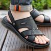 Fashion Classic Mens Sandals Slip On Summer Leather Sandals Breathable Slippers Men Outdoor Casual Sandals Fashion Men Shoes