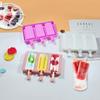 Food Grade Silicone Ice Cream Mold, Pop Cube, Popsicle with Sticks, Dessert DIY, Magnum Cake Maker, 3 Holes