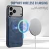 FIERRE SHANN 025 Style For iPhone 17 Pro Case Leather + TPU Detachable Card Slots Phone Cover