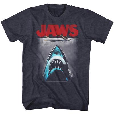 Jaws 70 Thriller Movie Hungry White Shark Tasty Morsel Men T Shirt