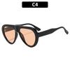 2026 Vintage Oversized Oval Sunglasses Women Men New Fashion Wide Leg Leopard Red Gradient Sun Glasses Ladies Trendy Sexy Shades