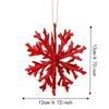 Plastic Material Snowflake Hanging Ornament Glitter Snowflake Decoration  Party Decoration